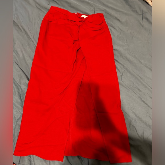 H&M Red Linen Maxi Skirts Women’s - Picture 1 of 3